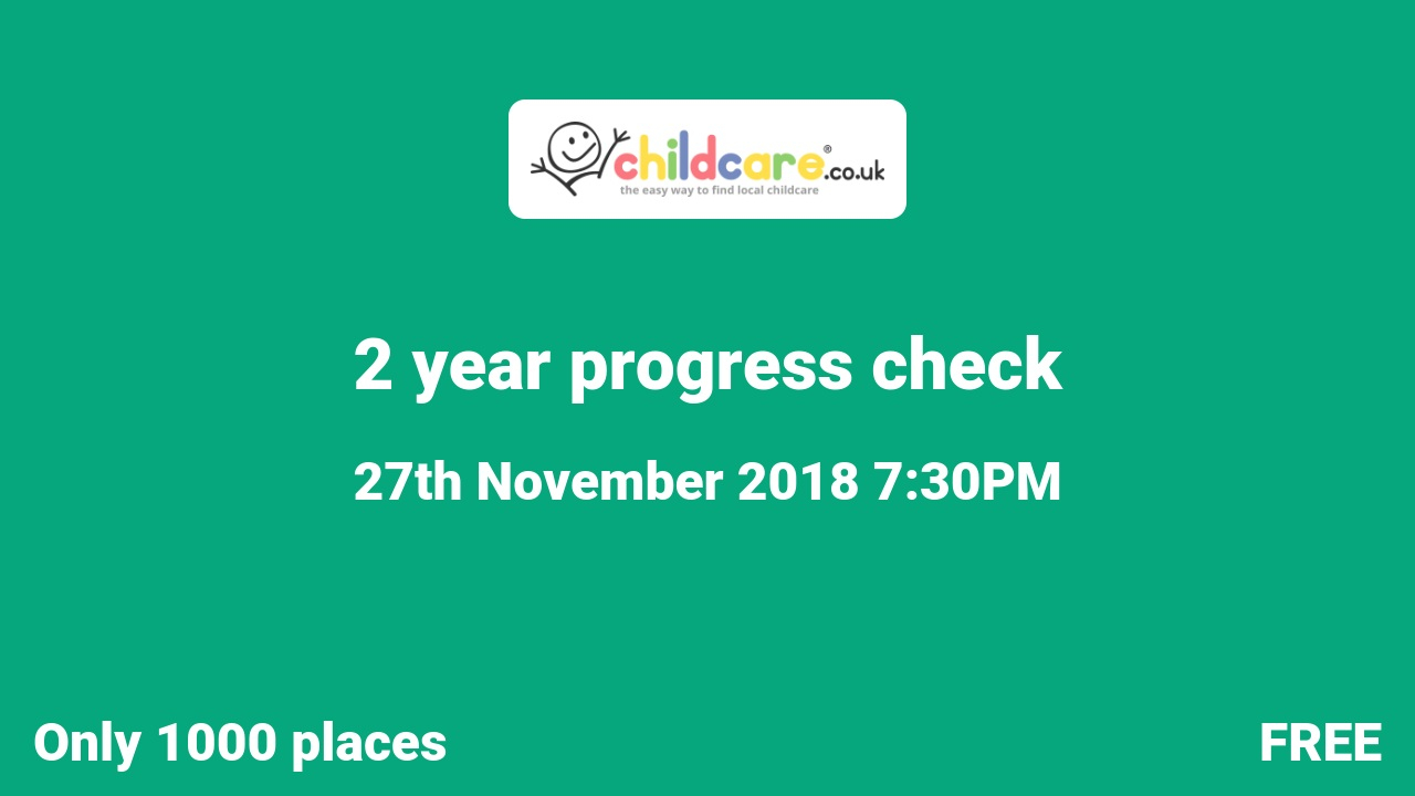 2 year progress check poster