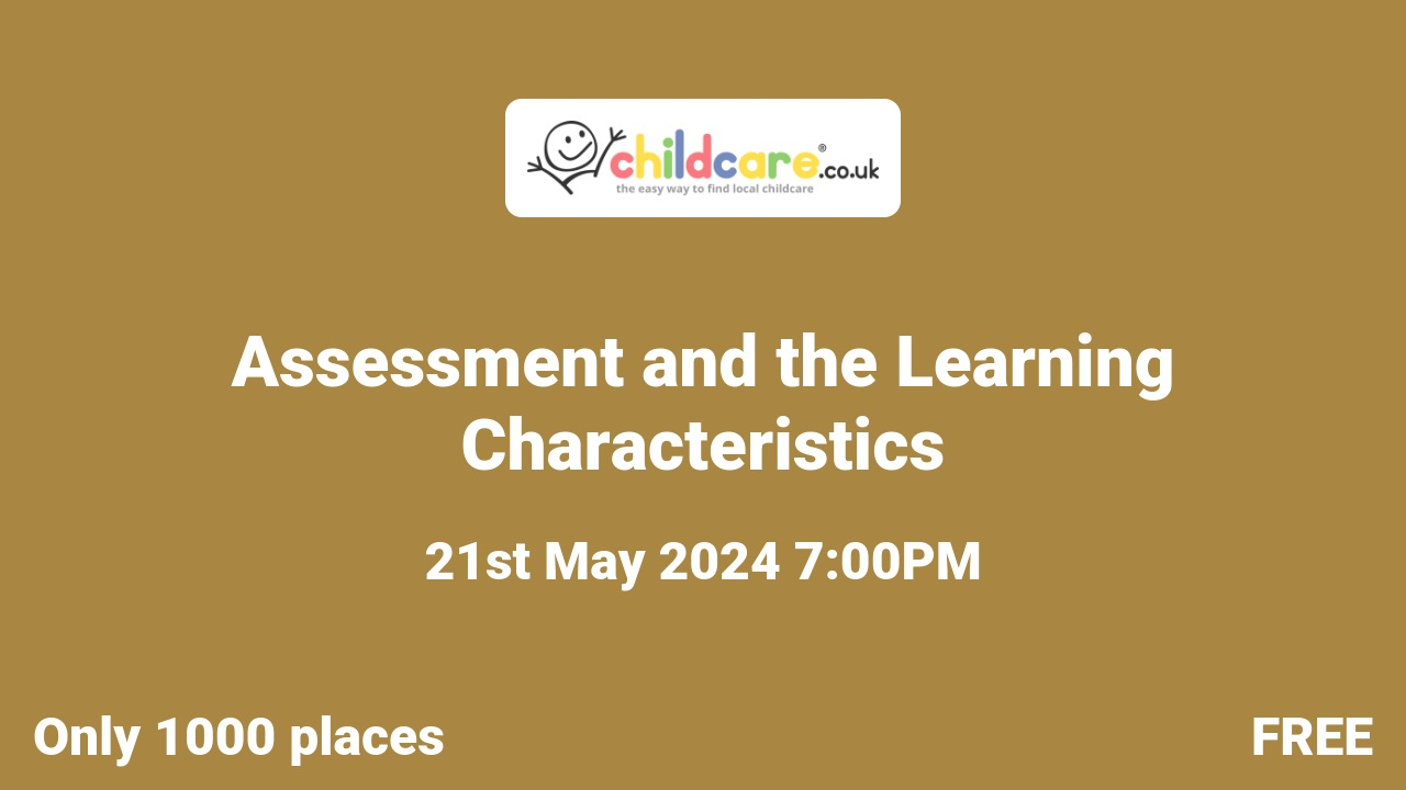 Assessment and the Learning Characteristics poster