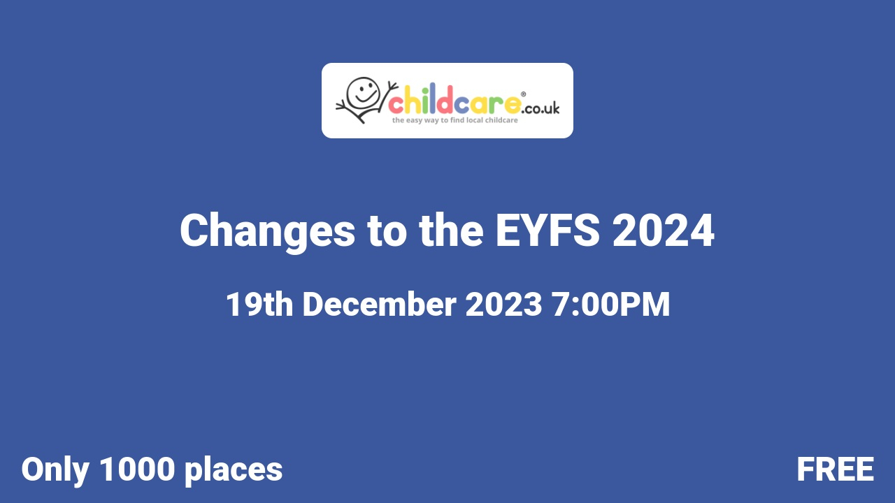 Changes to the EYFS 2024 poster