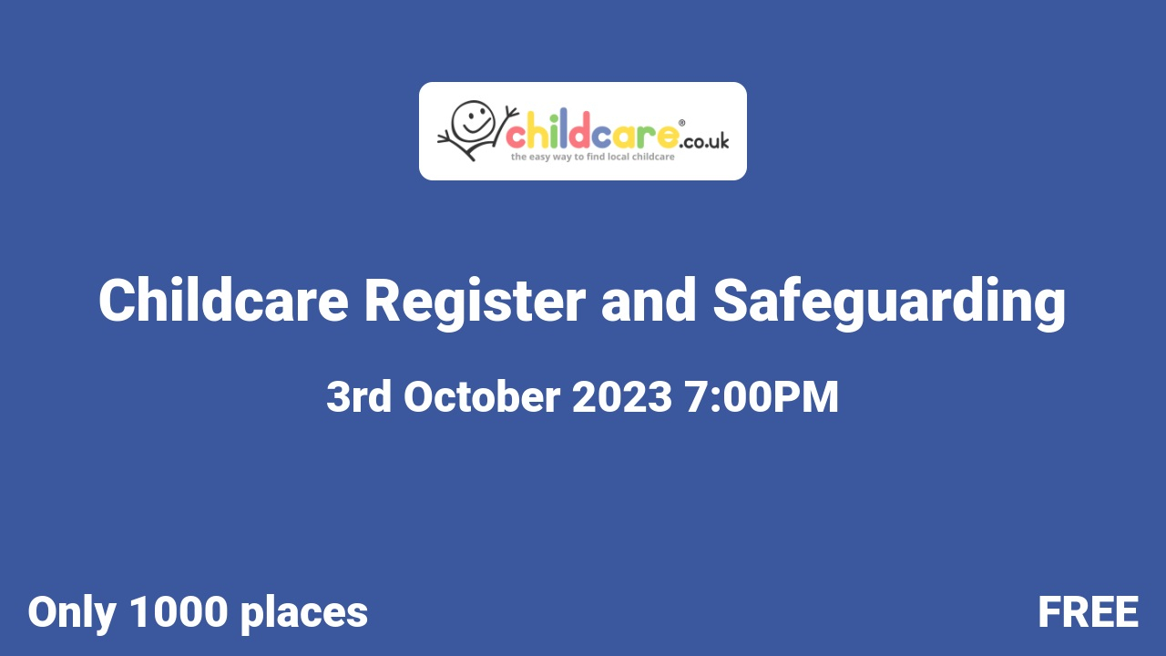 Childcare Register and Safeguarding poster