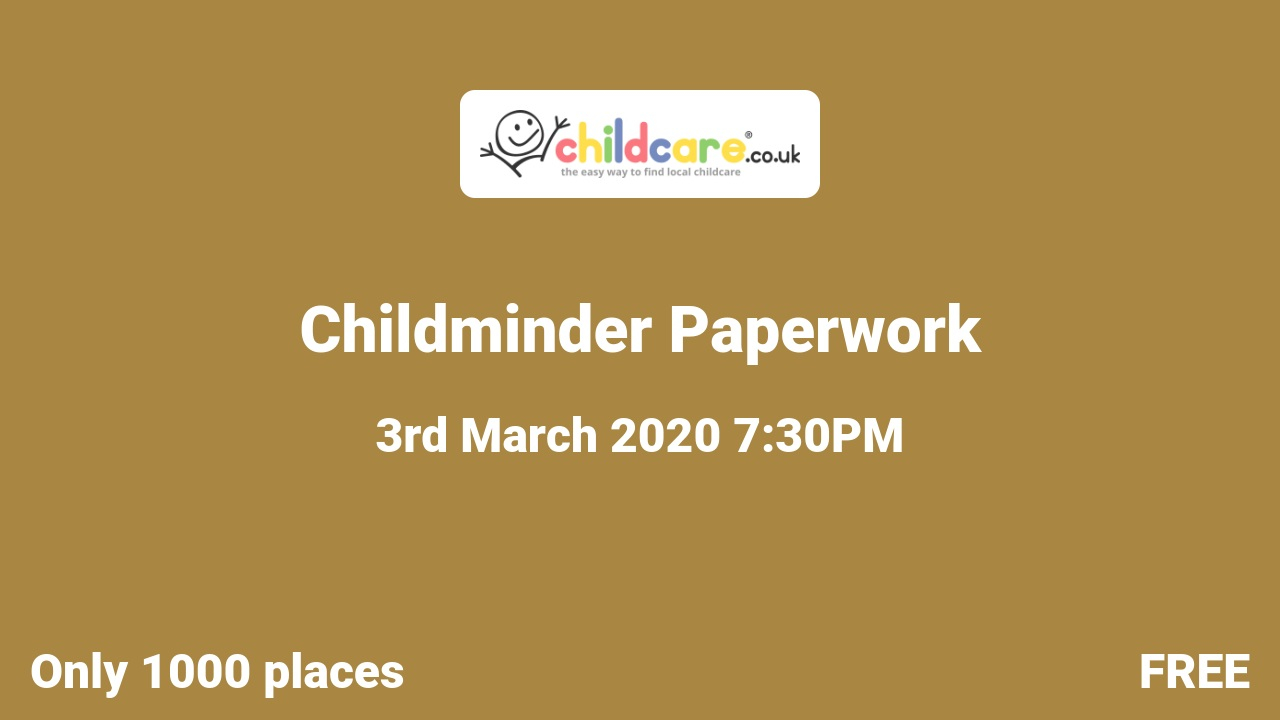 Childminder Paperwork poster