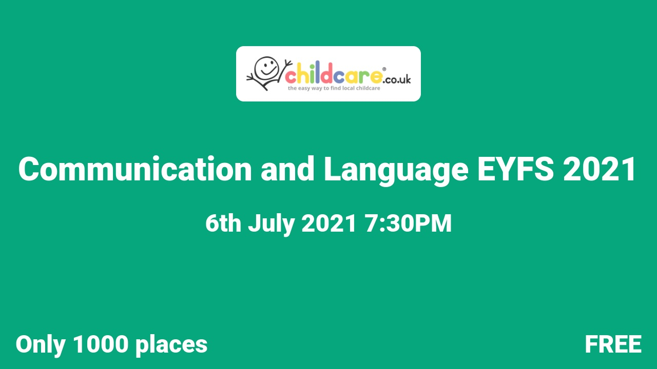 Communication and Language EYFS 2021 Poster