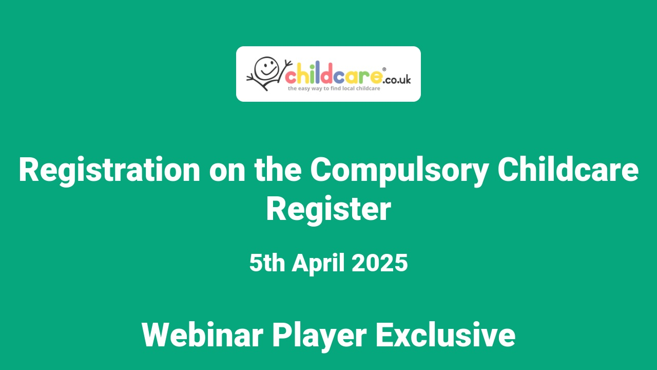 Compliance with the Compulsory Childcare Register Poster