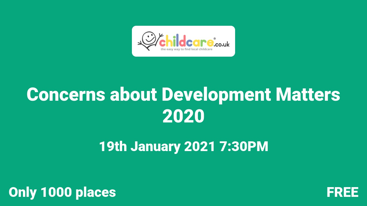 Concerns about Development Matters 2020 Poster