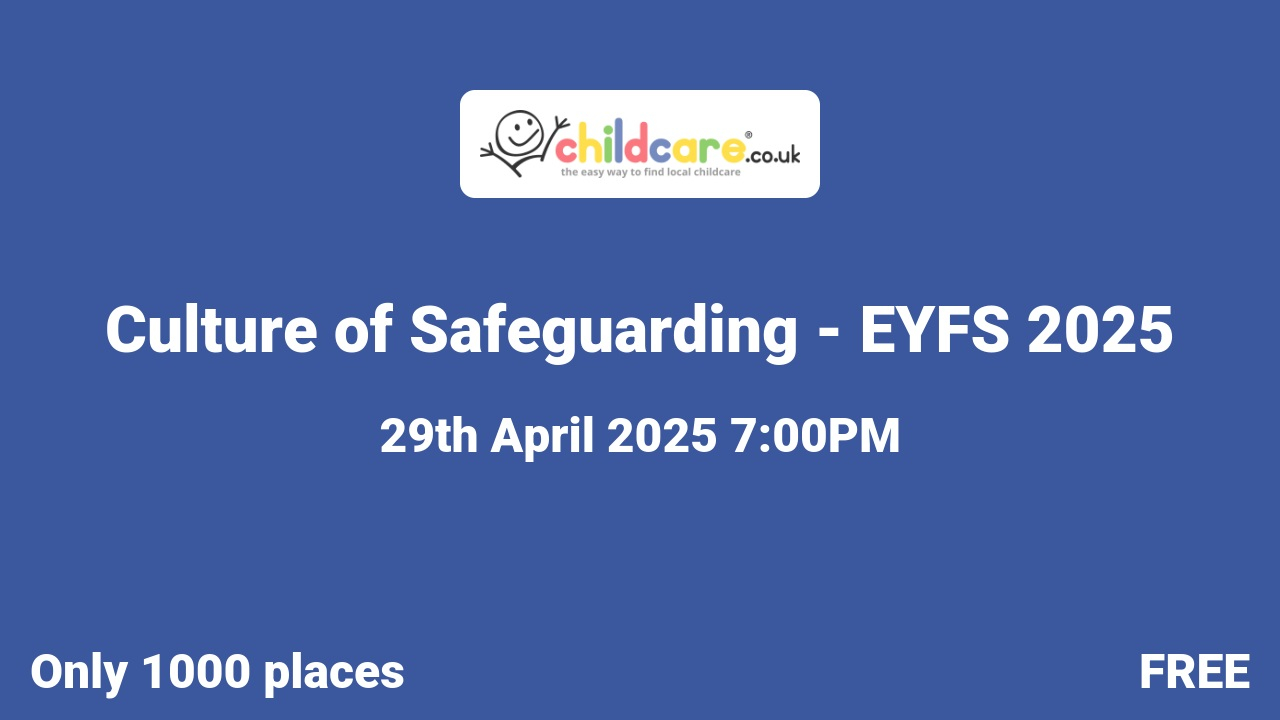 Culture of Safeguarding - EYFS 2025 poster