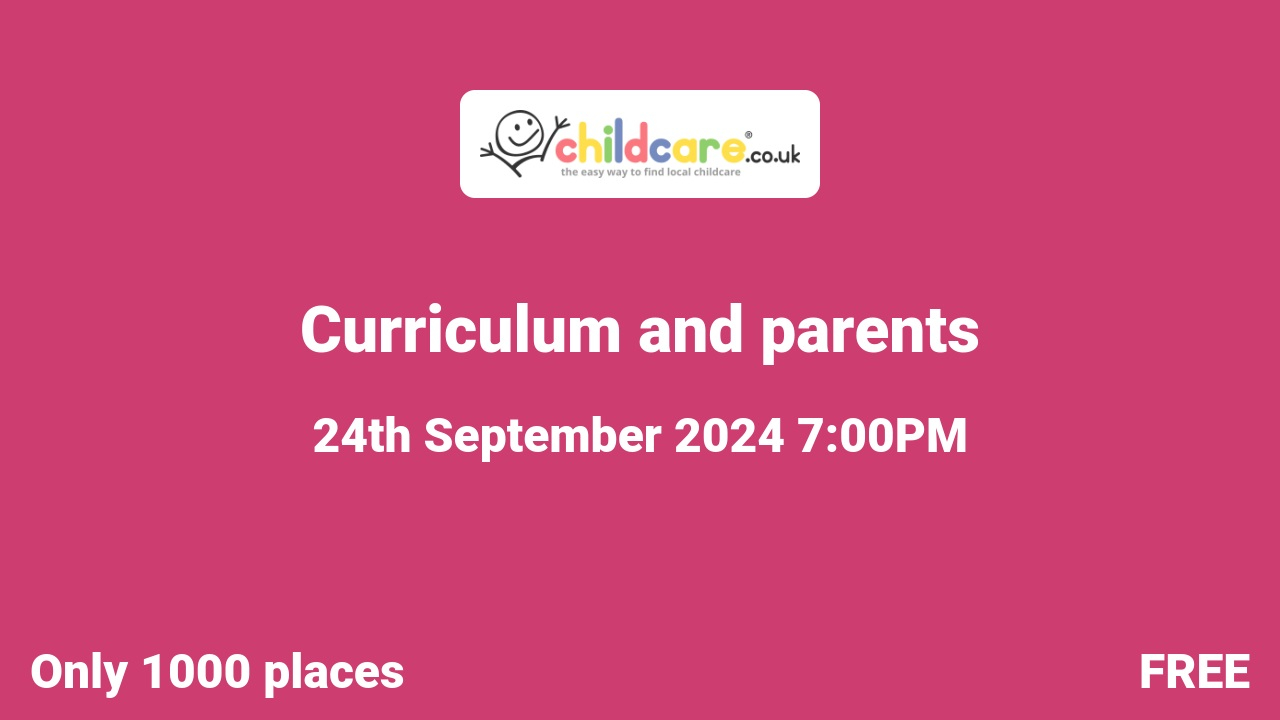 Curriculum and parents  poster