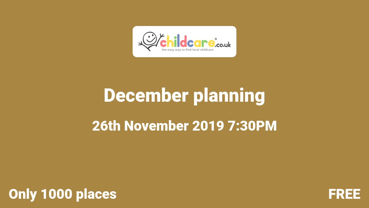 December planning poster