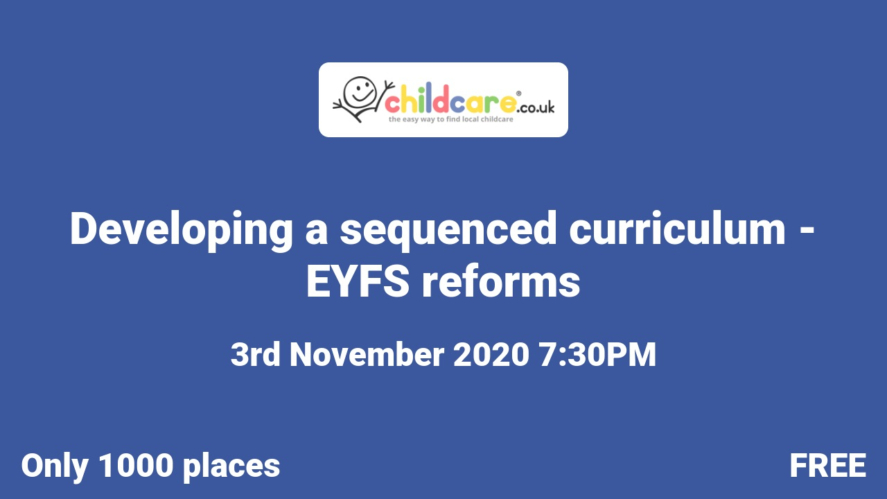 Developing a sequenced curriculum - EYFS reforms poster