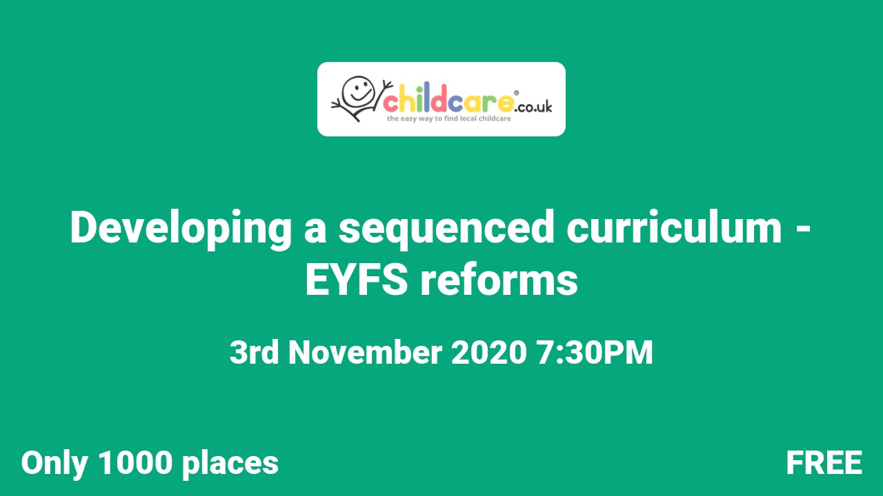 Developing a sequenced curriculum - EYFS reforms poster