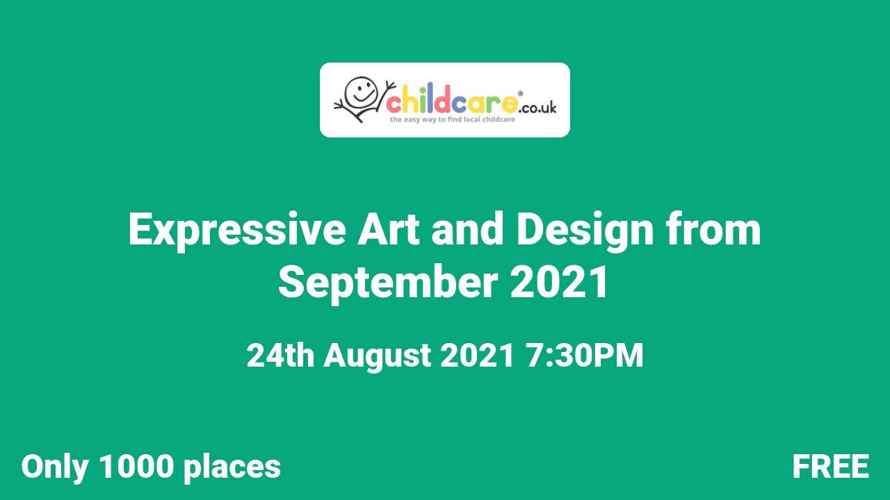 Expressive Art and Design from September 2021 poster