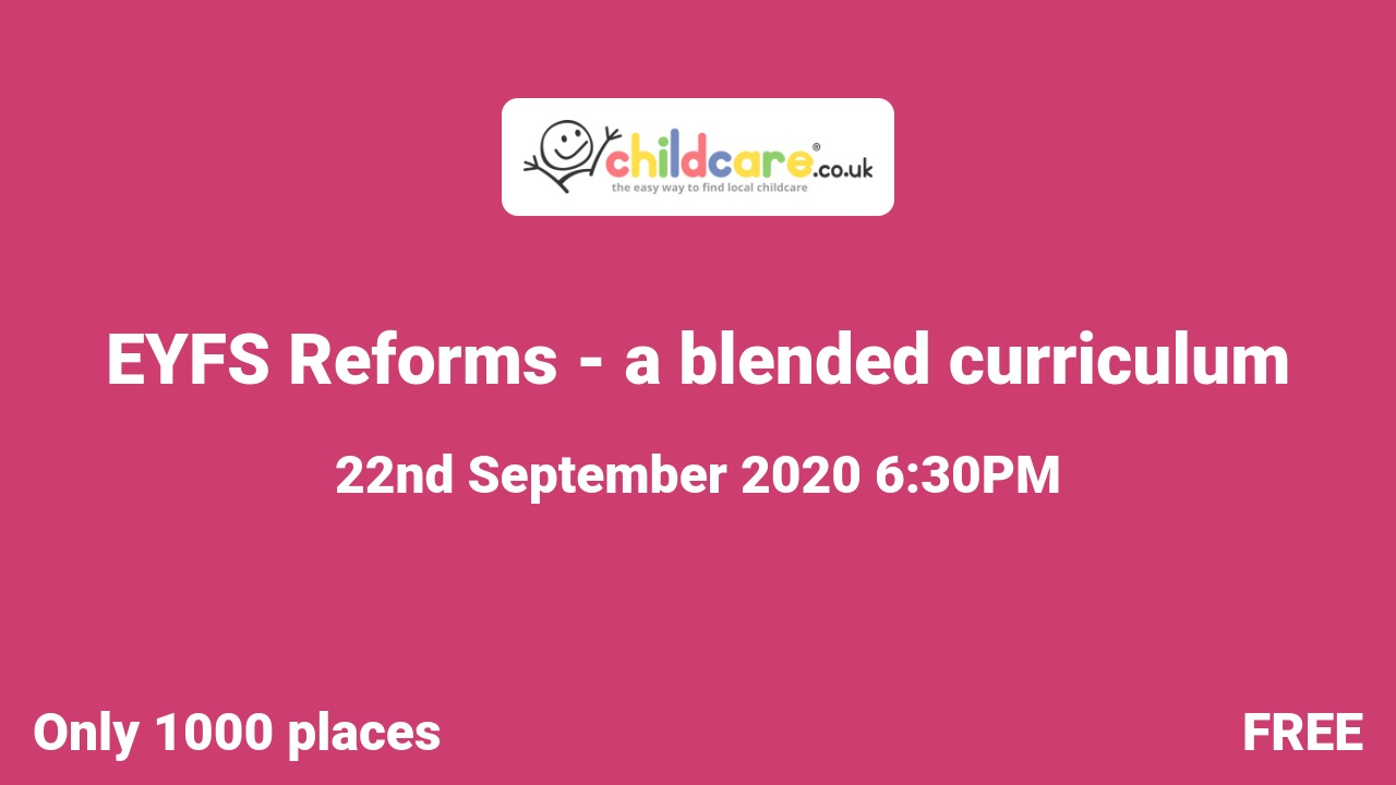 EYFS Reforms - a blended curriculum  poster