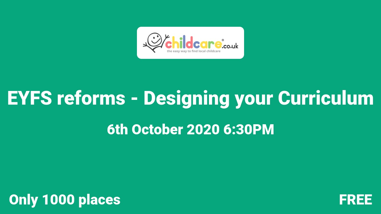 EYFS reforms - Designing your Curriculum  poster