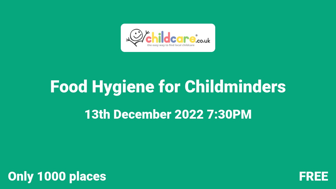 Food Hygiene for Childminders poster