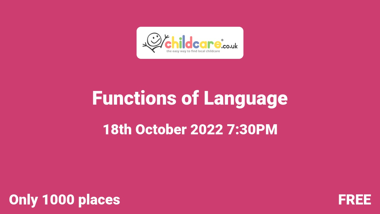 Functions of Language  poster