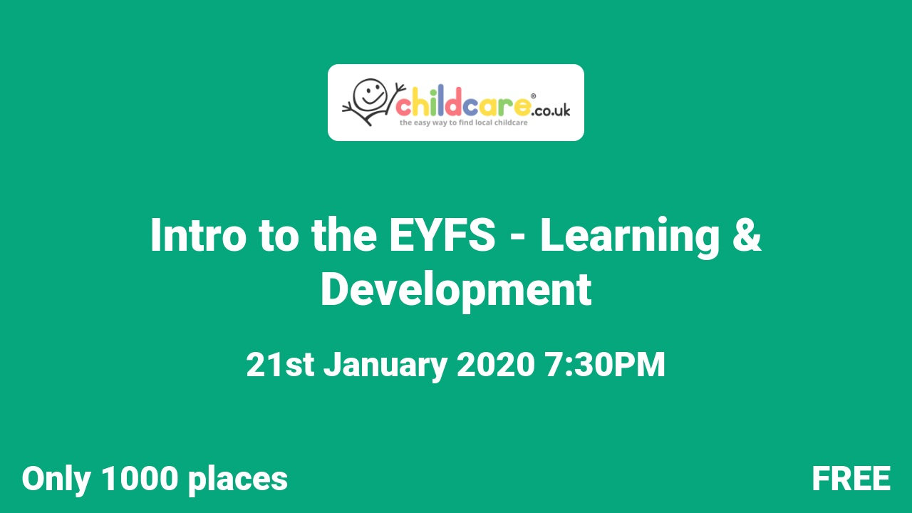 Intro to the EYFS - Learning & Development poster