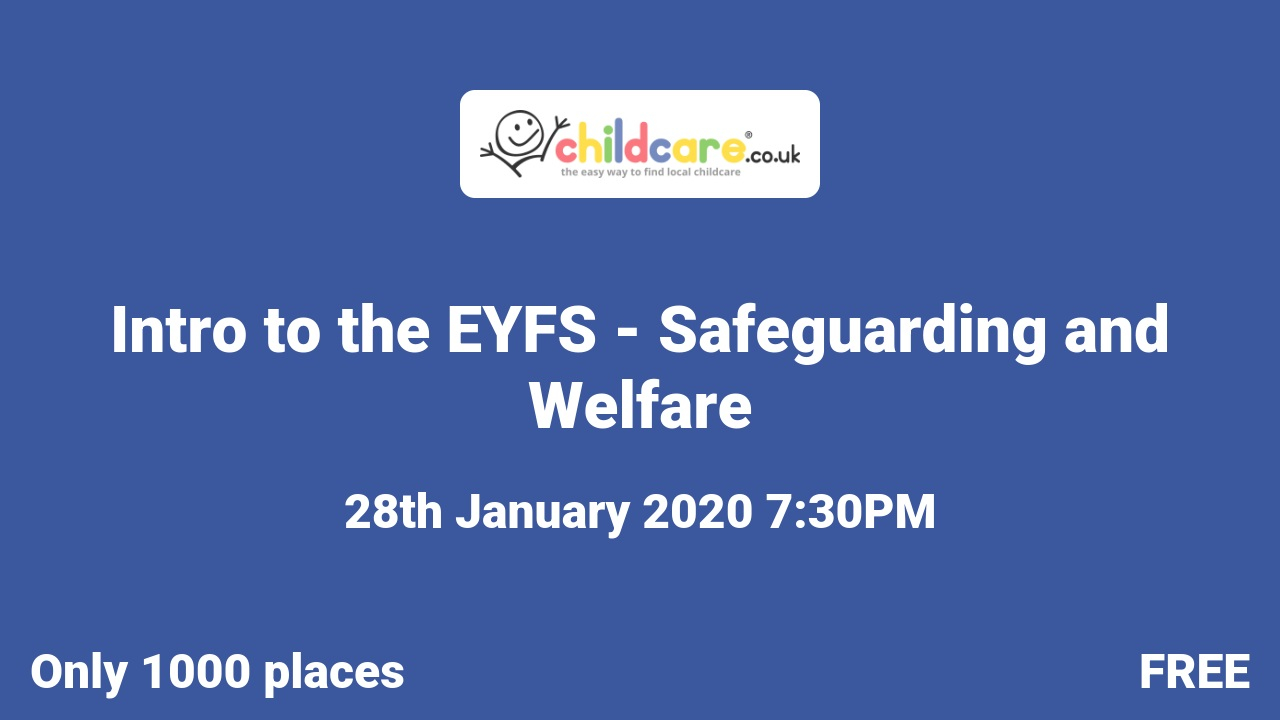 Intro to the EYFS - Safeguarding and Welfare poster