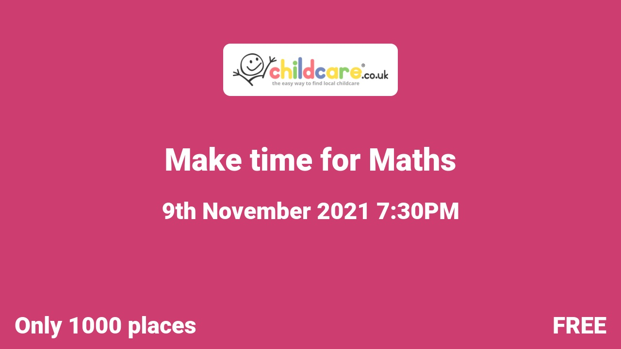 Make time for Maths poster