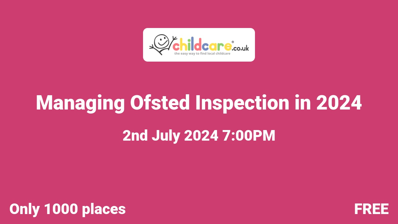 Managing Ofsted Inspection in 2024 poster