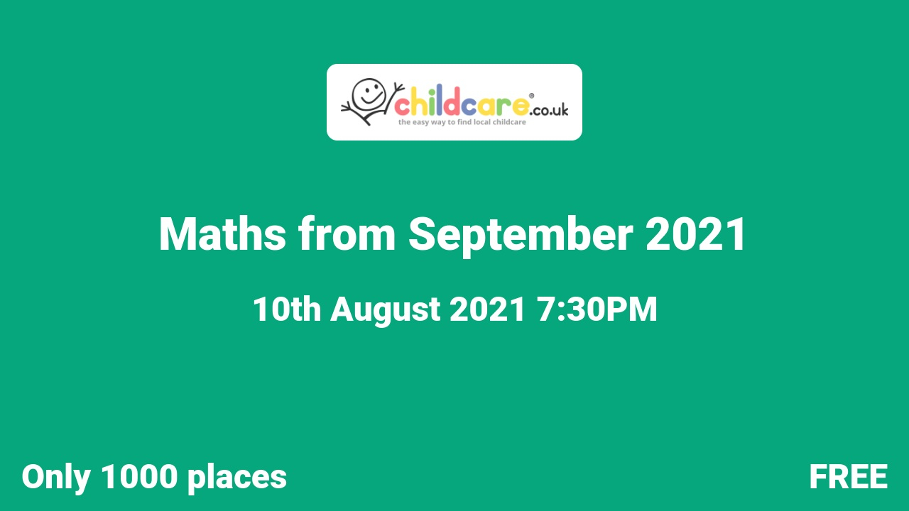 Maths from September 2021 poster