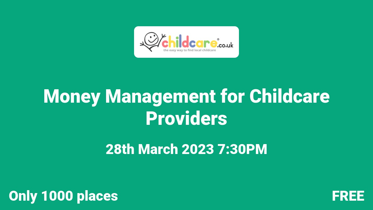 Money Management for Childcare Providers Poster