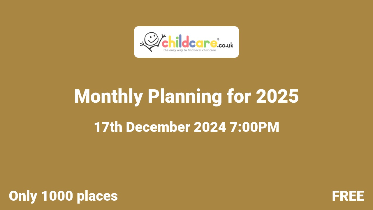 Monthly Planning for 2025 Poster