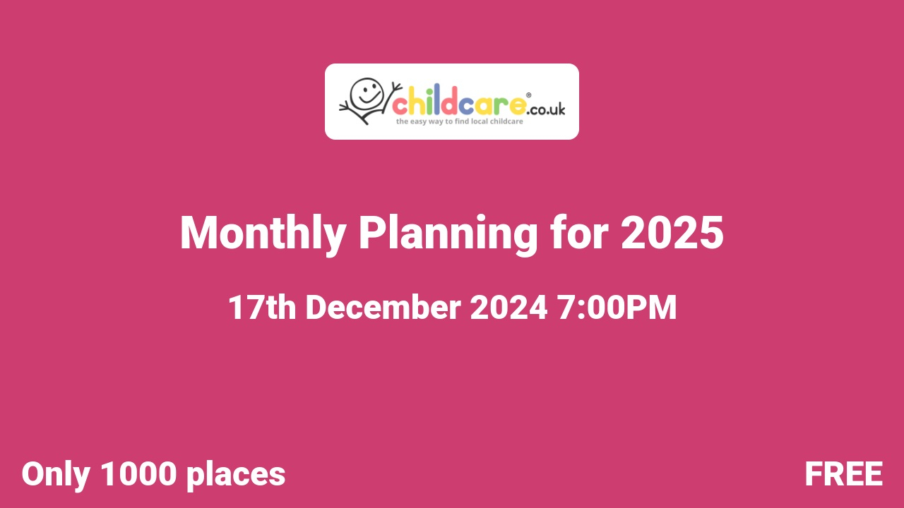 Monthly Planning for 2025 poster