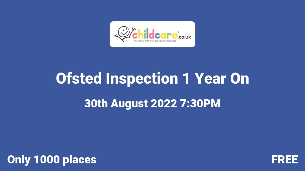 Ofsted Inspection 1 Year On poster