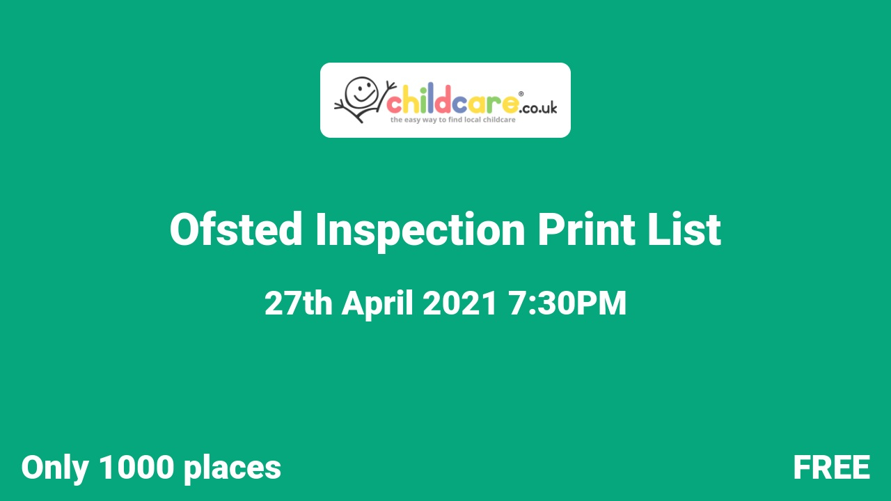 Ofsted Inspection Print List poster