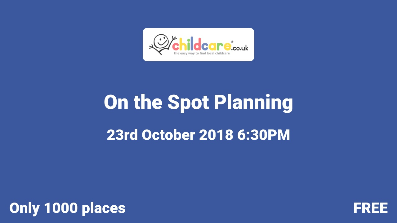 On the Spot Planning poster