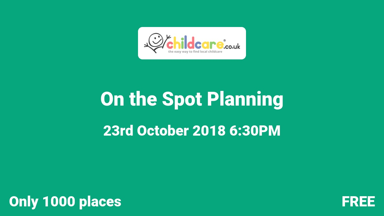 On the Spot Planning poster