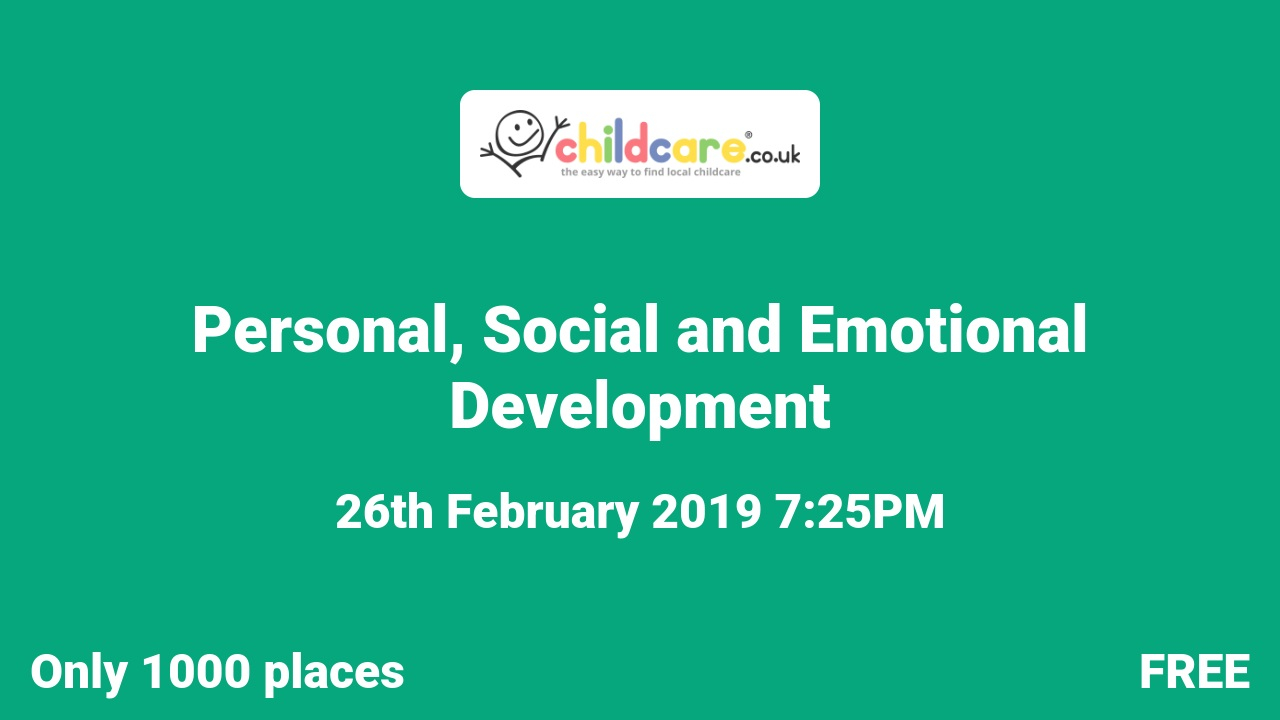 Personal, Social and Emotional Development Poster