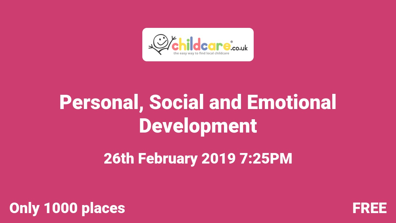 Personal, Social and Emotional Development poster