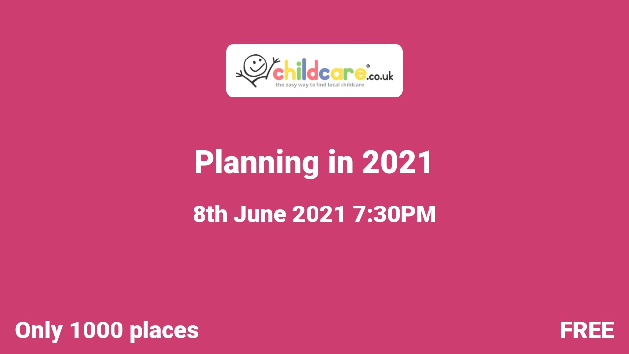 Planning in 2021 poster