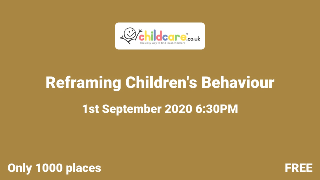 Reframing Children's Behaviour Poster