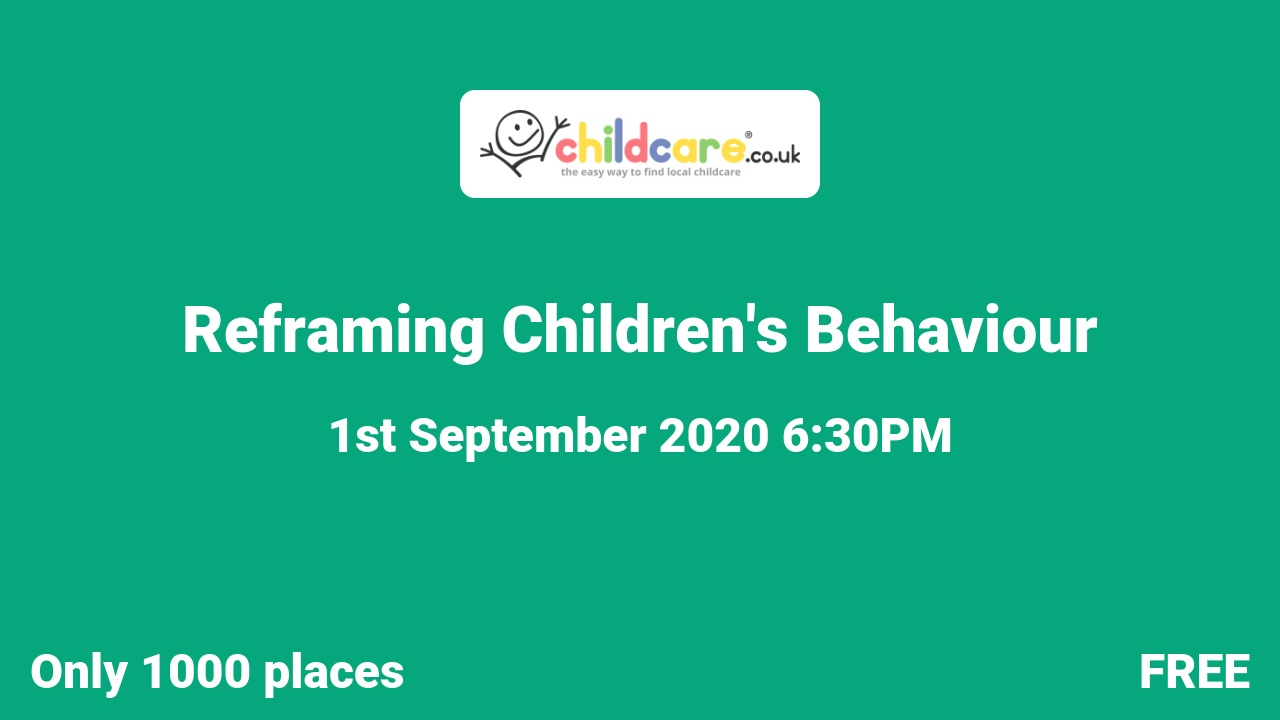Reframing Children's Behaviour poster