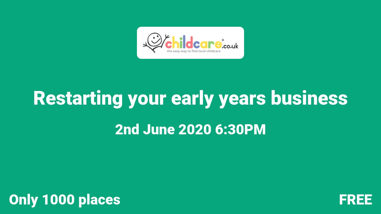 Restarting your early years business poster
