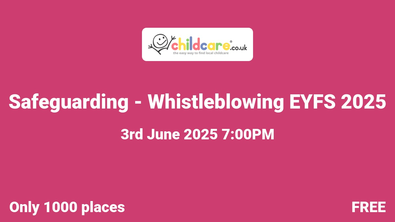 Safeguarding - Whistleblowing EYFS 2025 poster