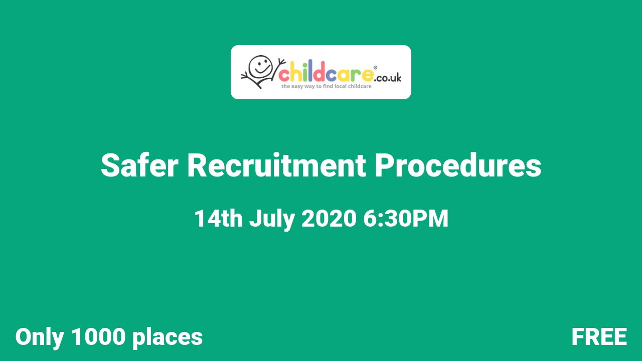 Safer Recruitment Procedures poster