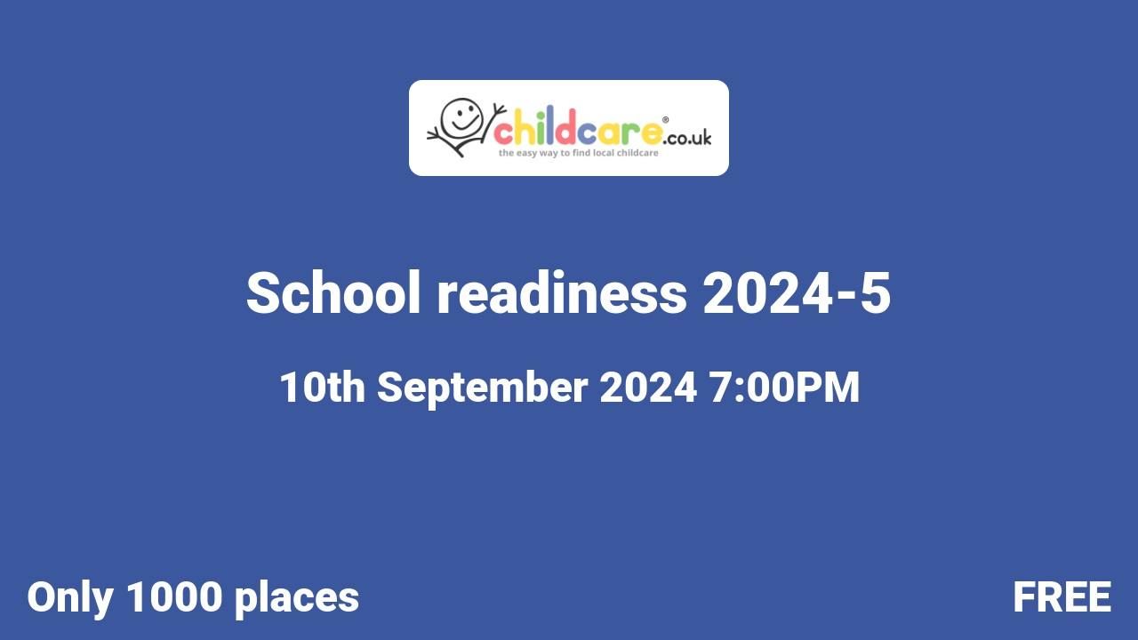 School readiness 2024-5 poster