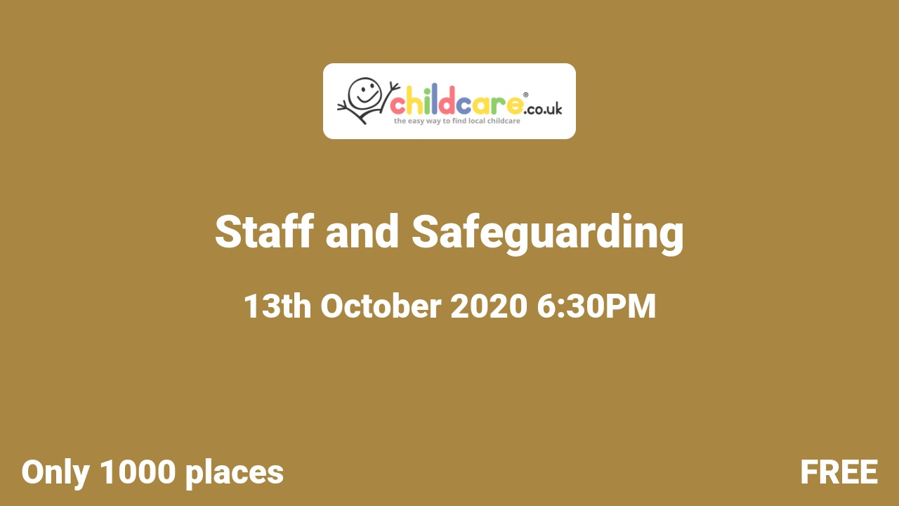 Staff and Safeguarding  poster