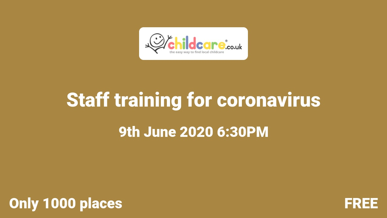 Staff training for coronavirus  poster