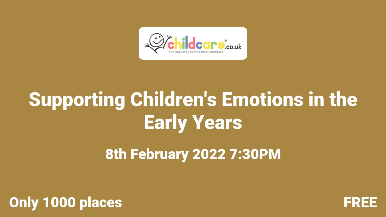 Supporting Children's Emotions in the Early Years Poster