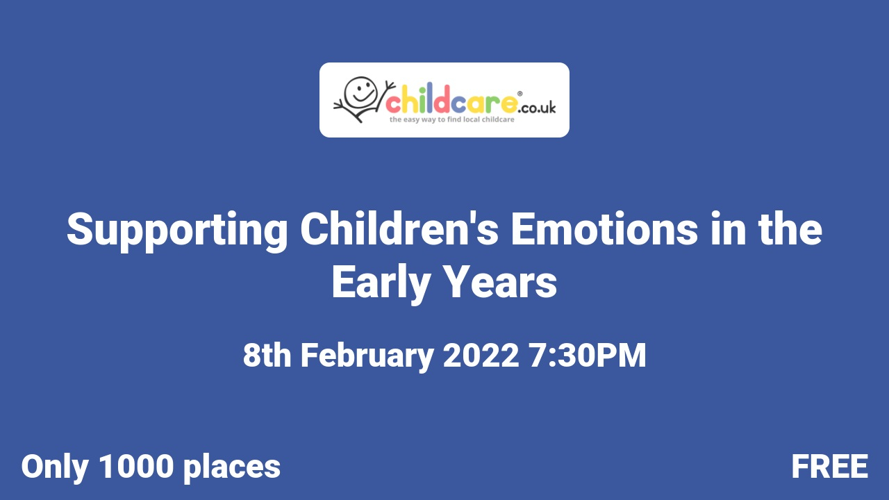 Supporting Children's Emotions in the Early Years poster