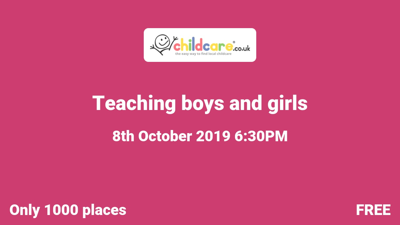 Teaching boys and girls poster