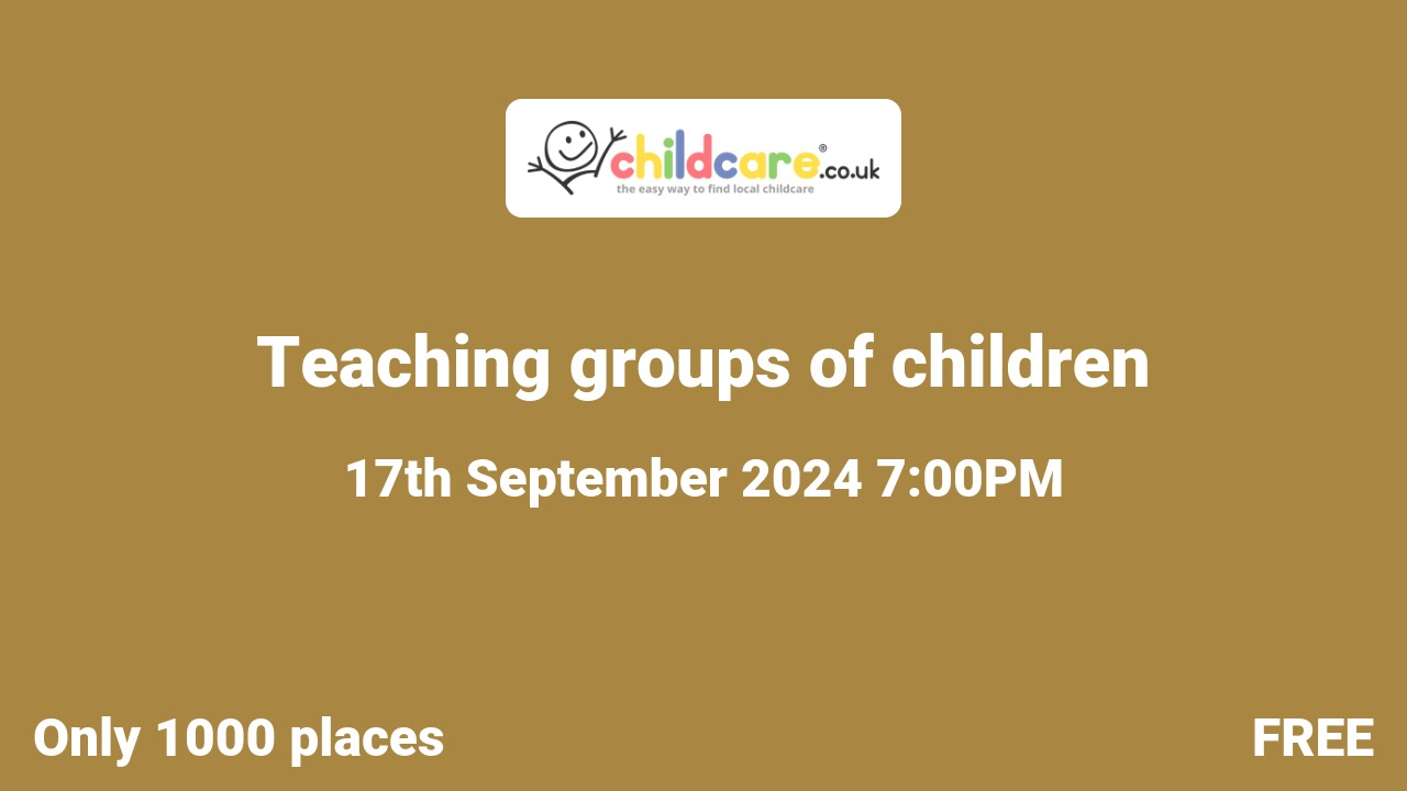 Teaching groups of children poster