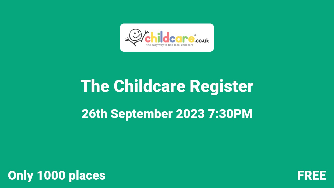 The Childcare Register poster