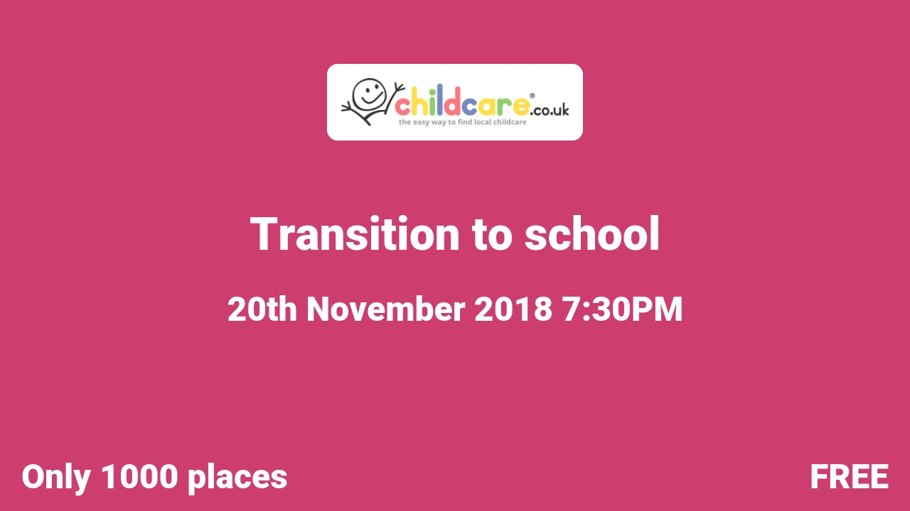 Transition to school  poster