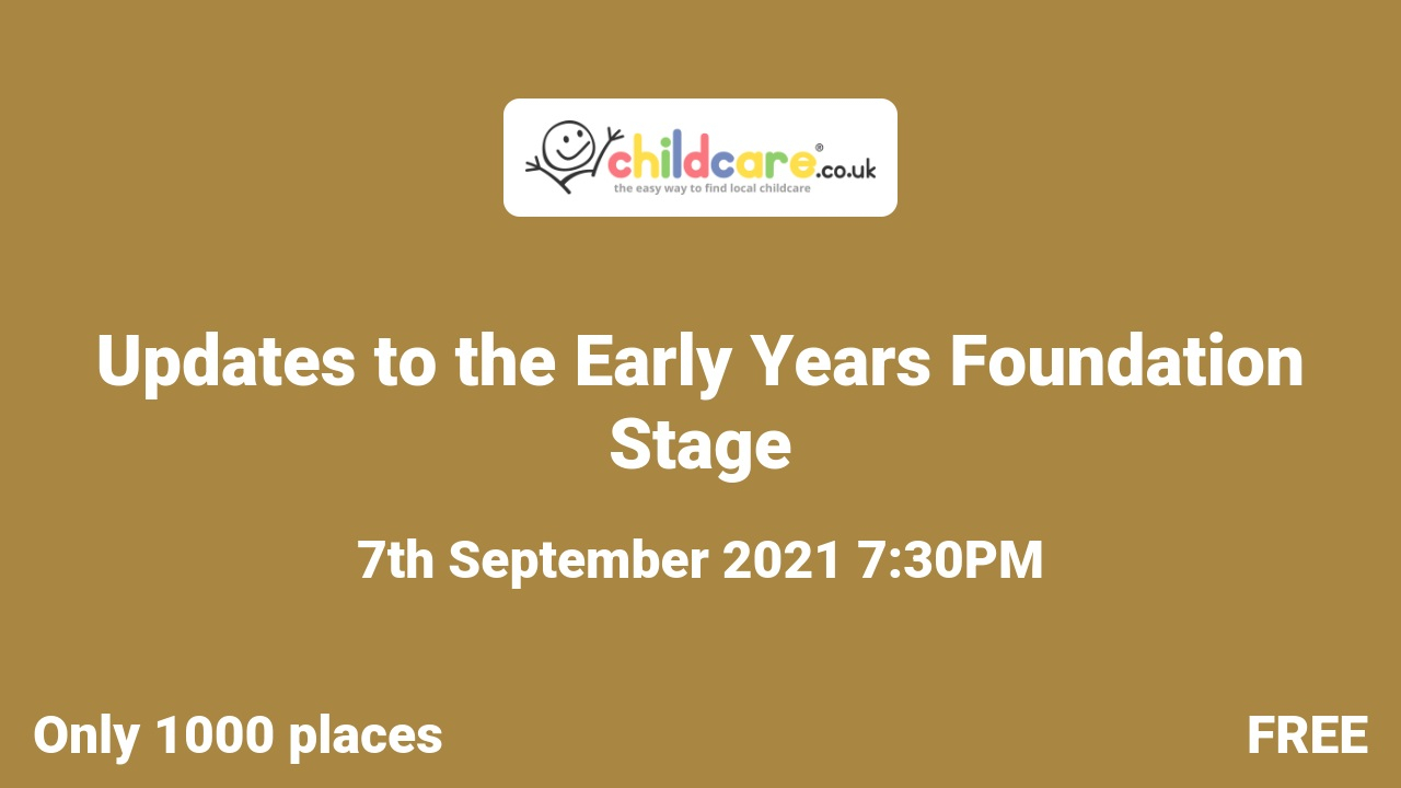 Updates to the Early Years Foundation Stage poster