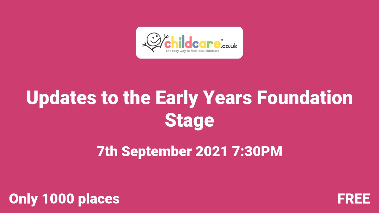 Updates to the Early Years Foundation Stage Poster