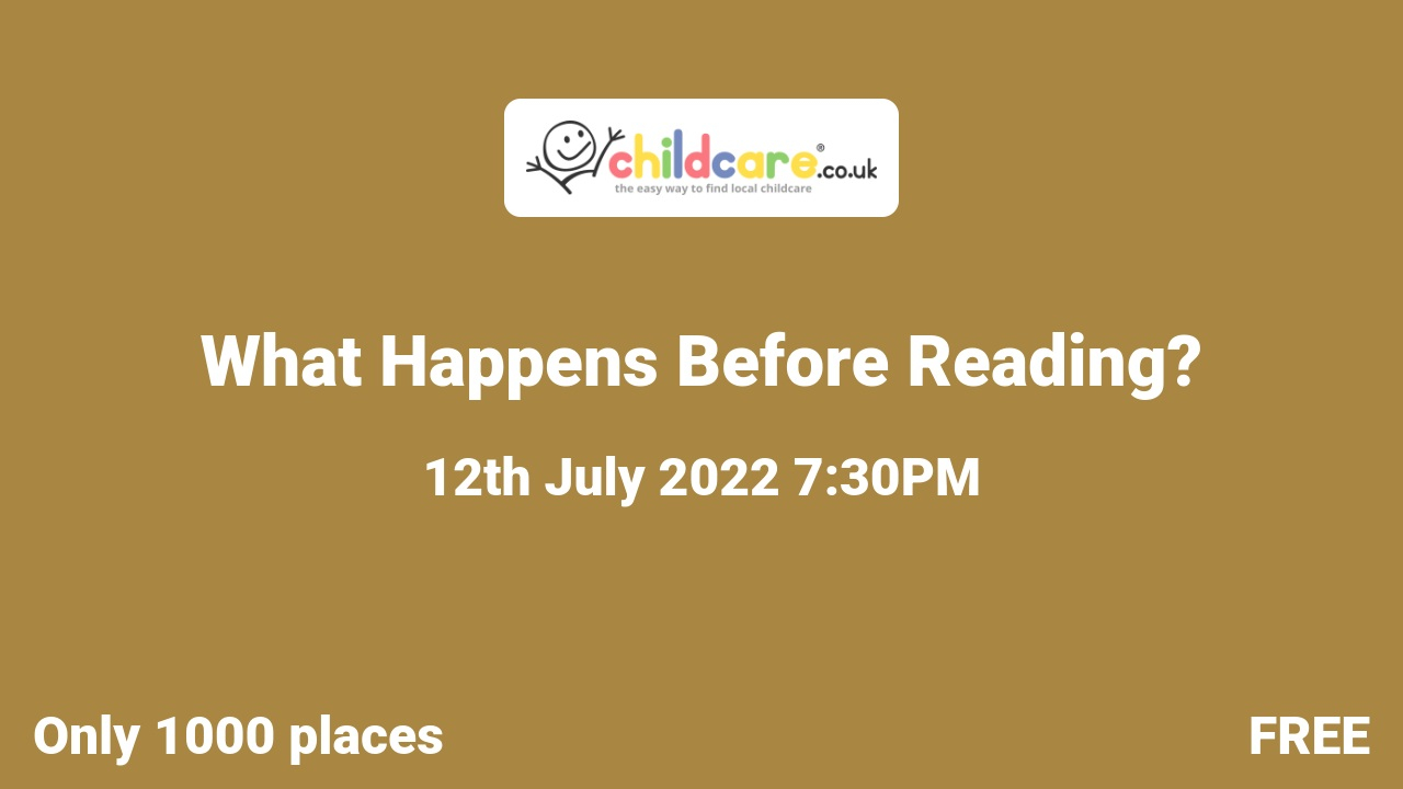 What Happens Before Reading?  Poster